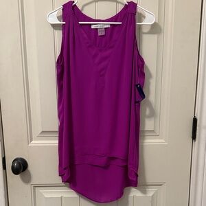 Peter Nygard Purple Sleeveless Blouse